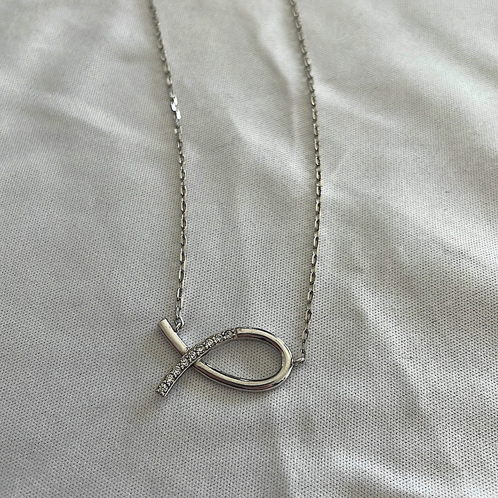 Silver Ichthys Necklace